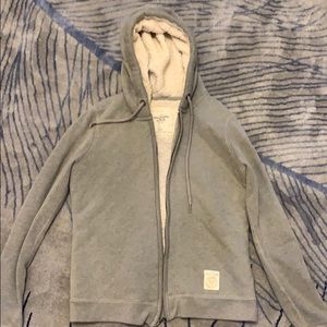 Grey Fleece Abercrombie & Fitch hoodie.